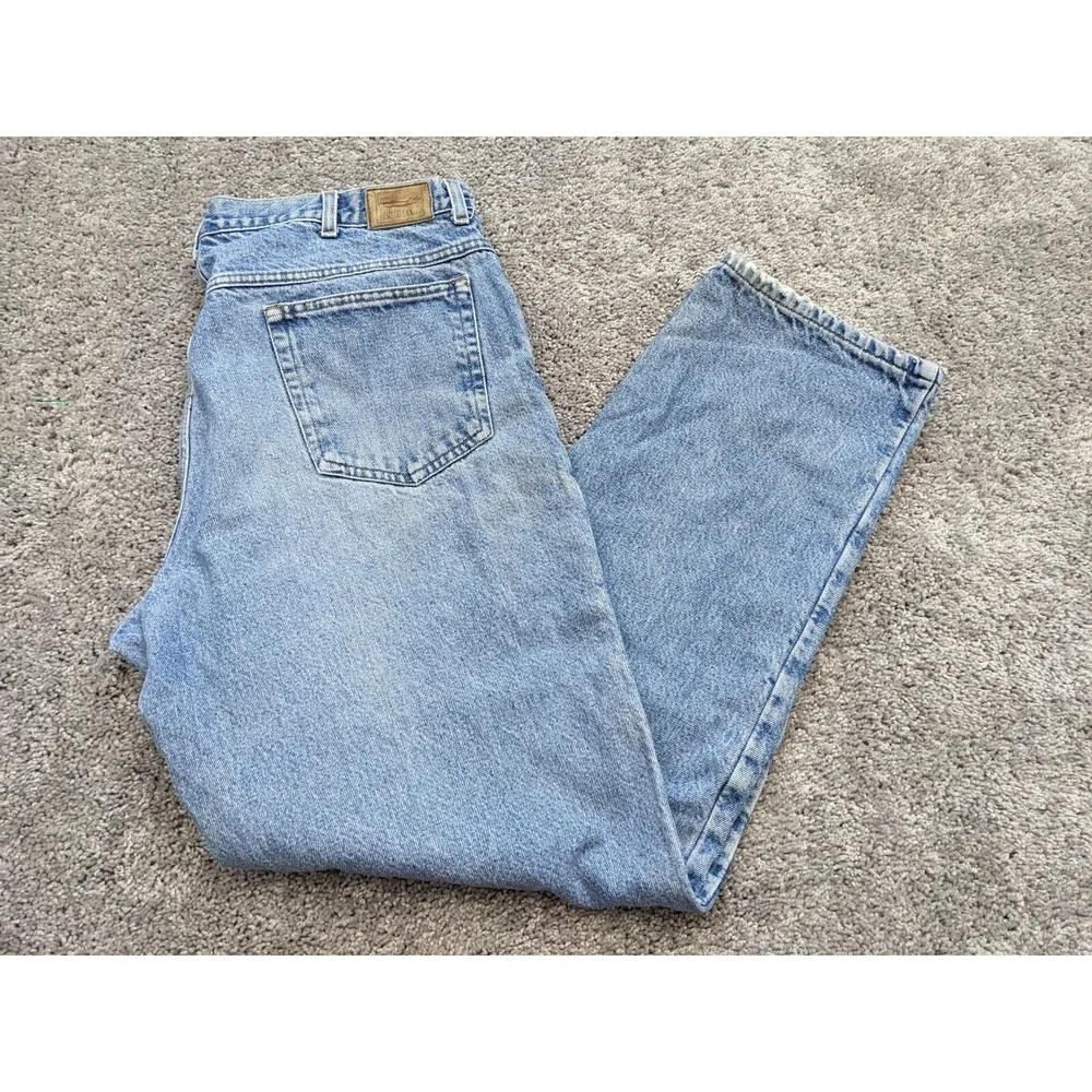 Vintage LL Bean Jeans Mens 37X32 Fleece Lined Denim blue jeans